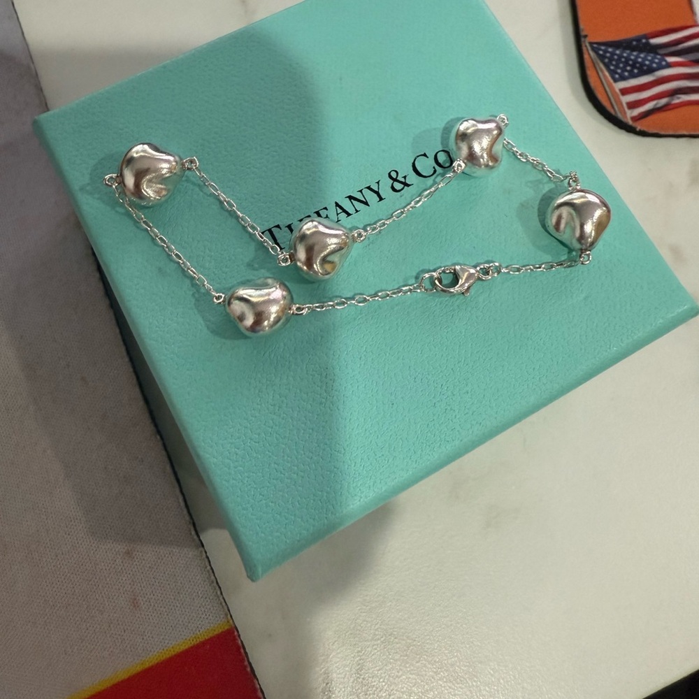 Tiffany & Co. Sterling Silver 5 Bean Bracelet